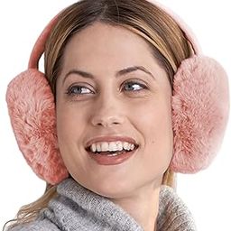 Womens Ear Muffs - Winter Ear Warmers/Covers - Cable Knit Furry Fleece Earmuffs for Cold Weather-image-87