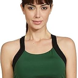Women's Polyester Lightly Padded Wire Free Round Neck Sports Bra-picture-30