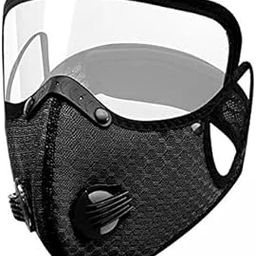MERISHOPP® 2xMen Women Face Protective Mask with Eyes Shield Goggle Anti Haze Black|Sporting Goods | Winter Sports | Clothing | Hats & Headwear-image-63