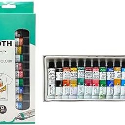 Cloth Studio Premium Textile Paint Set – Vibrant Non-Toxic Fabric Paints for Clothes, Shoes, DIY Projects – Fade-Resistant with Soft, Permanent Finish for Artists & Crafters (Set)-100