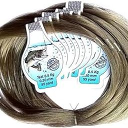 Fishing LINE MONOFILAMENT Super Quality Size 0.30MM PER LINE 55 Yard Testing Capacity is 8.5 KG Multicolor (Green, Grey, Golden, Blue) Random Color Will Received (2PC 110 Yard)-image-17