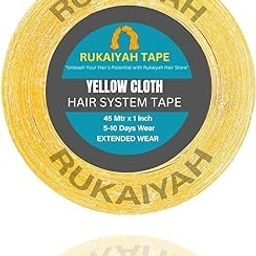 Rukaiyah Hair Toupee, Patch Men Hair Toupee Tape, Hair Wig Tape Transparent Double Sided Wig Tape Double Sided For Wig Hair, Yellow, 200 Gram, 49 Yards & Pack Of 1. 45 Meters, Hair Patch Tape for Men-image-31
