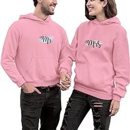 Men's & Women's Casual MR & MRS Printed Full Sleeve Cotton T Shirt, Warm Pullover Monkey Cap, Hooded Neck, Regular Fit, Sweatshirts Hoodies for Couple- Pack of 2-image-98
