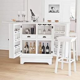 APRODZ Mango Wood Downer White Bar Cabinet with Wine Glass Storage for Living Room, Standard (bc-11)-image-67