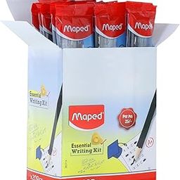 MAPED Essential Writing Kit-Pack Of 20|2 Grey Pencils, 1Magic Stone, 1 Longtip Sharpener, 1 Eraser, 1 Scale| Birthday Return Gift|Writing Kit For Students|Stationery Kit|Gift Set For Kid And Students-18