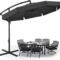 Sidepole Round Outdoor Garden Umbrella with stand - Premium Frill Design Sun Shade, Large Size Outdoor Patio Umbrella for Restaurants, Poolsides, Lawn, Balcony, Terrace-image-12