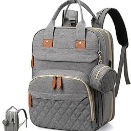Winnies Diaper Bag for New Born Baby/Maternity Bags for Mother with Multi Compartments, Insulated Bottle Pockets (Grey)-image-20