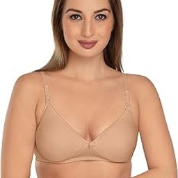 Women's Cotton Lycra Padded Wirefree Full Coverage Seamless T-Shirt Bra - NALAMDE-image-58