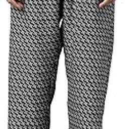 E4A3 Quick Dry 4 Way Stretch Antimicrobial Relaxed Fit Regular Length Mid Rise Modal Woven Printed Lounge Pant for Women with Pockets and Adjustable Drawstring-image-13