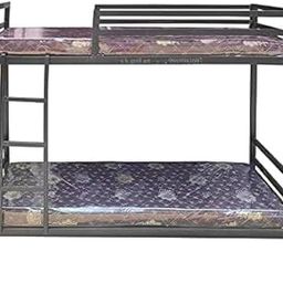 Metal Single Bunk Bed for Adults, 91.44 x 182.88 cm, Matte Black-12