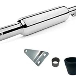 Dhe Best SIL07 Bike Short Bottle Mini Punjab Dholki Empty Free Flow Exhaust Silencer Chrome for RE Classic 500-image-5