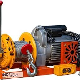 IND First Choice Clutch Winch Hoist Machine | 500–1000 Kg Load Capacity | 8mm x 40 Meter Steel Wire Rope | Heavy Duty Manual Winch for Construction & Industrial Lifting | Material Hoist-6