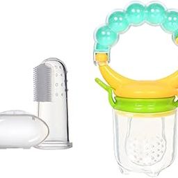 Baby Soft Silicone Toothbrush With Feeder Set Massaging & Cleaning Gums For Newborn/Infants/Toddlers/Kids (6-12 Months) (DESIGN 11, LARGE)-image-40