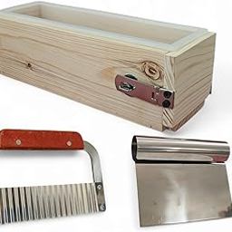 Flora Magic Soap Cutter Set for Handmade Soap | Stainless Steel Straight Cutter with Fixed 1-Inch Slot | DIY Soap 1.5 kg Silicon Mould Making Kit for Set of 4 Pcs-image-20