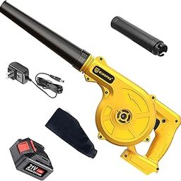 Leaf Blower Cordless with Battery and Charger, Battery Powered Electric Leaf Blower, 2-in-1 Portable Mini Leaf Blower &Vacuum for Lawn Care, Dust/Snow Blowing-picture-9