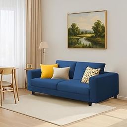 Casaliving Minta 2 Seater Sofa Set for Living Room (Blue - Colour Fabric) Premium Fabric Sofa Set for Living Room-image-18