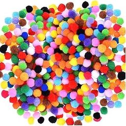 AmigozZ Round Shaped Mixed Color Soft Fluffy Pom Pom for Art & Craft, Party Decoration, DIY Sewing Crafts Jewelry Making. Size 2CM (Approx 200pcs)-image-80