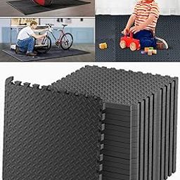Kangler Puzzle Exercise Mat, 20 Tiles Foam Interlocking Exercise Mats - Floor Tiles for Gym Equipment and Cushion for Workouts-4