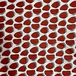 Hand Block Print Cotton Fabric - Strawberry Print Fabric for Sewing, Quilting, Upholstery & Home Decor - by The Yard (Red, 5 Yard)-33