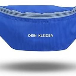 Waist Pack Travel Handy Hiking Zip Pouch Document Money Phone Belt Sport Bag Bum Bag for Men and Women Nylon (Dark Blue)-image-12