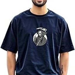 Men Oversized Printed Round Neck Cotton Blend T-Shirt-image-72