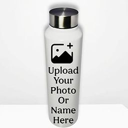 redsky gift 24*7 Personalised Steel Water Bottle With Steel cap 1Ltr Gifts Your Photo Personalised Printed Sports Sipper/Water Bottle with Your Own Photo and Name Print Customised (White, 1 LTR)-image-60