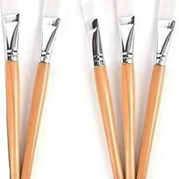ZAUKY Face Pack and Facial Bleach Brush Set, White Bristles, Smart Handle, 5 Pieces Set-image-68