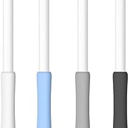 FAFALITHIC 4 Pack Silicone Grip Compatible with Apple Pencil 1st Generation Ergonomic iPencil Grip Holder Comfortable Writing & Precise Control (White/Blue/Gray/Black)-16