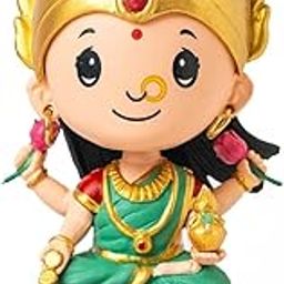BUDDYZ Laxmi Ji Bobblehead | Durable PVC & ABS Figurines | Perfect for Home Décor, Car Dashboard, Office Table | Unique Wobbling Head Design | Divine Idol Set for Gifting and Good Luck-13