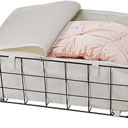 INDIAN DECOR. 35900 Underbed Storage Box with Wheels, Rolling Underbed Storage Containers 15Gallon Large Capacity Storage Bin for Clothing Quilts Bedding Blankets Shoes (White)-7