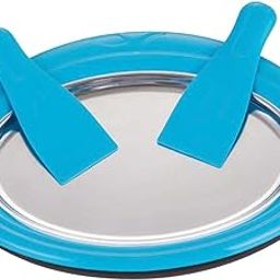 UJEAVETTE Rolled Ice Cream Maker with 2 Spatulas for Healthy Homemade Rolled Ice Cream Blue-12