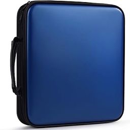CD Carrying Case 160 Capacity Heavy Duty Top Handle Wear Resistant CD Wallet CD Storage Holder-22