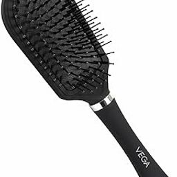 Vega Plastic Handled Cushioned Brush, Black-41