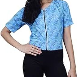 Spandex Regular Fit Printed Half Sleeves Swim Suit for Girls | Swimming Suit | Adjustable, Breathable, Quick Drying Swim Suit for Swimming, Yoga, Gym Waterpark-image-67