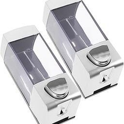 Ciieeo 350ML Wall-Mounted Soap Dispenser Pressed Soap Dispenser for Bathroom Shower 2pcs Set-image-1