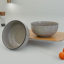 The Earth Store Glossy Grey Marble Ceramic Bowl Set of 2, 500ML Each - Multipurpose Snack Bowl, Dishwasher & Microwave Safe Bowl | Perfect for | New Year Gift | Birthday Gift & Daily Use-12