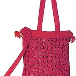Women Potli Bag for gifting, shagun, wedding, return gift, packing, wedding bride, girls,ladies (Size: 10"X12" Inch, Color: Magenta)-11
