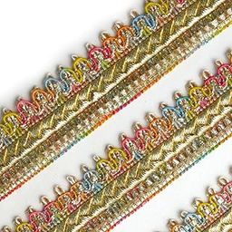 Embroiderymaterial Multicolor Gota Patti Lace Border With Fringe&Tassel Detailing For Dupattas,Sarees,Lehengas,Gararas,And Blouses-Ethnic Wear&Diy Projects-Length Approx 17-18 Meters,2.6Cm Width-picture-40