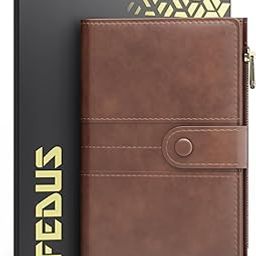 Brown, Faux Leather Passport Holder for Men, Passport Holder for Women's Passport Cover Case Wallet, Boarding Pass Slots RFID Protected Travel Accessories Organiser-1