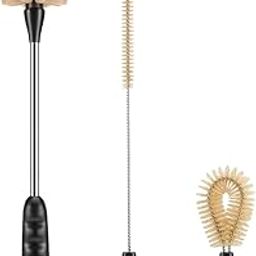 HASTHIP® 3 Pcs Bottle Brush Set with Straw Cleaner for Water & Baby Bottles, Ergonomic Handles, Gentle Bristles, Long/Short Handle Bottle Cleaning Brush for Deep Cleaning Bottles, Baby Feeding Bottle-25