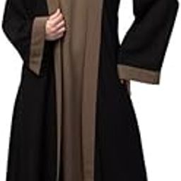 Dual Layer Abaya Dress with attached Shrug Made with Nida Matte Fabric with Side Pockets-picture-44