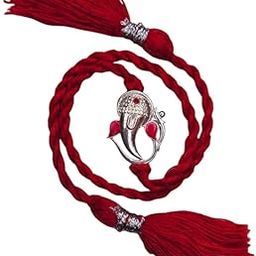 Silver Designer Ganesha Rakhi | Handcrafted Rakhi for Brother | Traditional & Stylish Raksha Bandhan Gift with Kumkum Chawal bottle with cork lid | Happy Raksha Bandhan card for Brother.-image-3