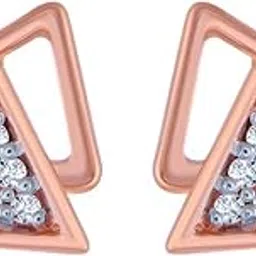 p.c. chandra jewellers 14k (585) Rose Gold and Diamond Stud Earrings for Women-picture-14
