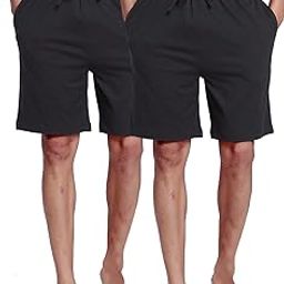 Men's Sleep Shorts - 100% Cotton Knit Sleep Pajama & Lounge Wear-image-1