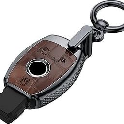 JVCV® Premium ABS Crocodile Pattern Key Cover Compatible with Mercedes Benz Key (Brown)-picture-21