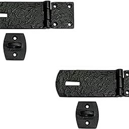 Adonai Hardware "Ahian" Black Antique Iron Hasp & Staple (2, Black Powder Coated)-image-61