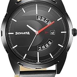 RPM Black Dial Leather Strap Watch for Men-7149NL01-image-4