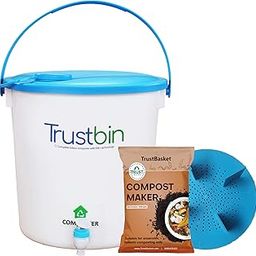 TrustBasket Trustbin - Indoor Compost bin for Converting All Kinds of Kitchen Food Waste into Fertilizer (Set of 1)-75
