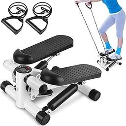 F FABOBJECTS® Mini Fitness Twist Stepper Electronic Display Home Exercise Equipment with Resistance Bands-88
