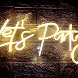 SG PRINT Let's Party Neon Light Led Neon Sign for Wall Decoration for Christmas Birthday Party Wedding Engagement Party Graduation Party Bedroom Bar Gift (12X18) Warm white-image-53